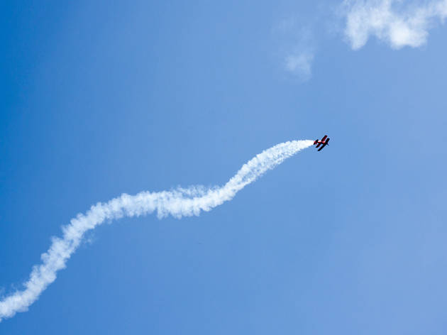 North Avenue Beach was the perfect place to watch aerial acrobatics at the Chicago Air and Water Show on August 15, 2015.