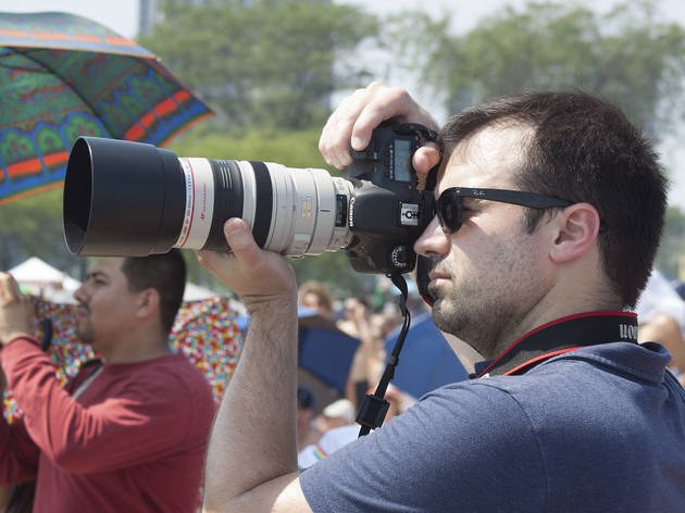 North Avenue Beach was the perfect place to watch aerial acrobatics at the Chicago Air and Water Show on August 15, 2015.