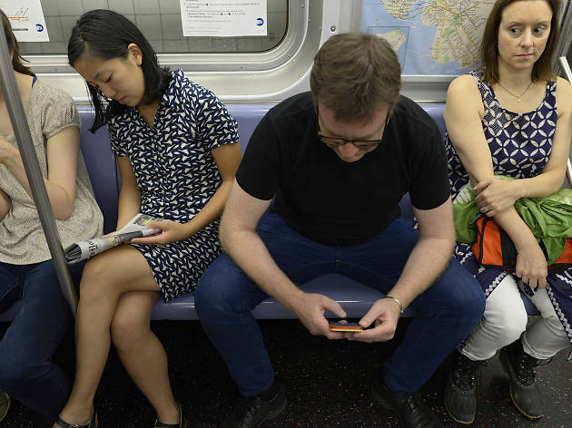 'Fuhgeddaboudit': NYC is the rudest city in America Woman Gives Side Eye to Manspreading