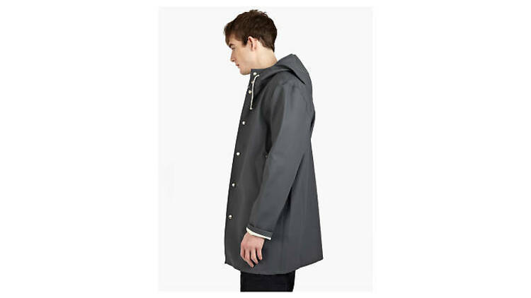 Grey rain coat by Stutterheim, £175