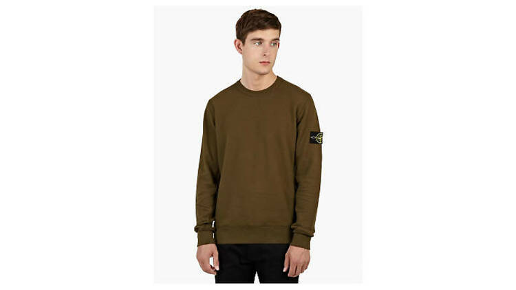 Khaki sweatshirt by Stone Island, £145