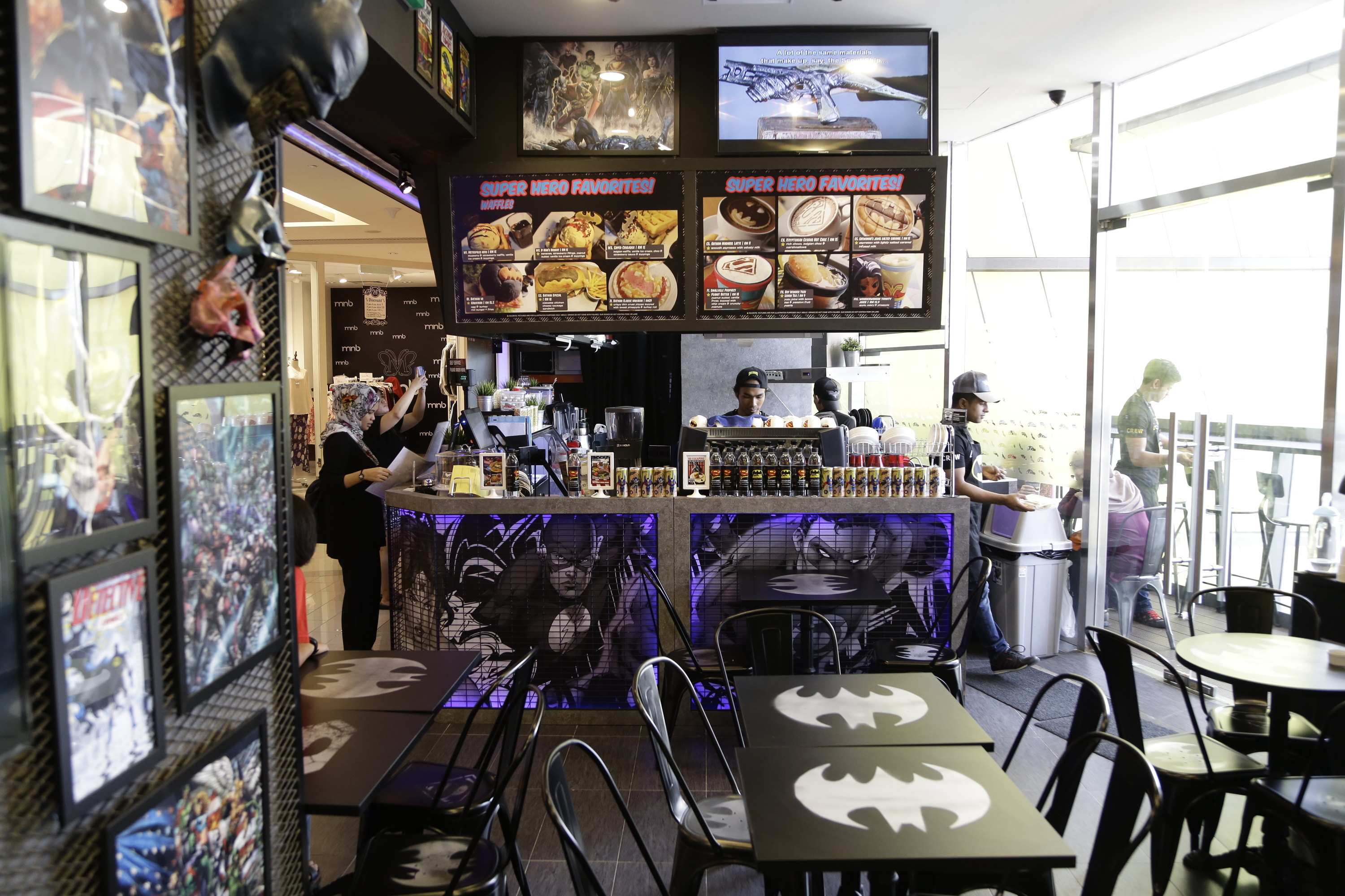 DC Comics Super Heroes Café Restaurants in Bandaraya, Kuala Lumpur