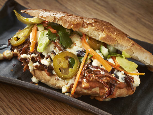 Barbacoa lamb torta, Pepita Cantina Barbacoa lamb torta, Pepita Cantina