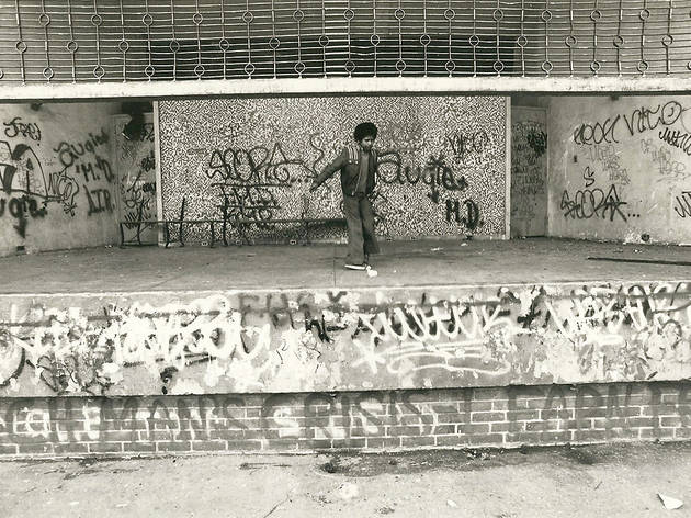 Boys in Bandshell at Tompkins Square Park, 1981