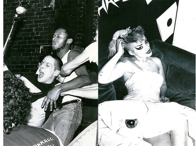 L: Inside CBGB's, 1982. R: Nina Hagen at Danceteria, 1982