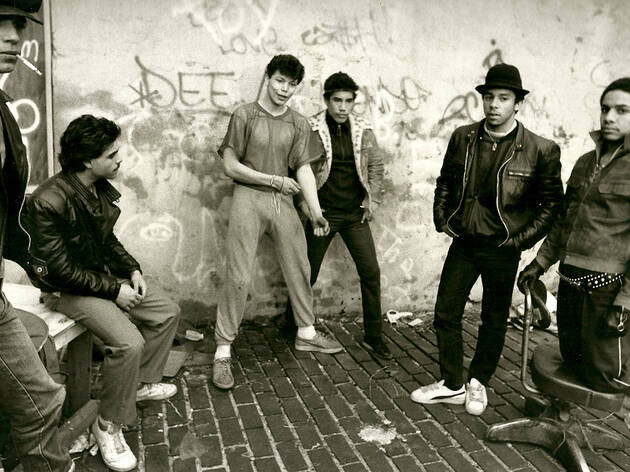 Actors from 'Mixed Blood' on Rivington Street, 1984
