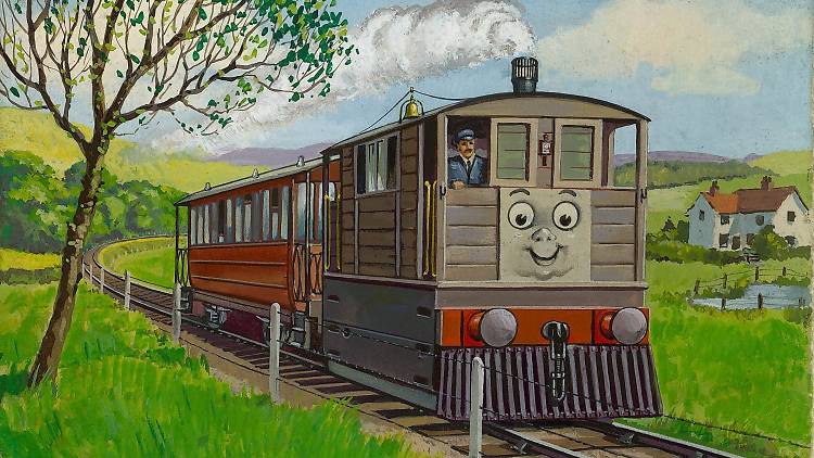 thomas the train painting