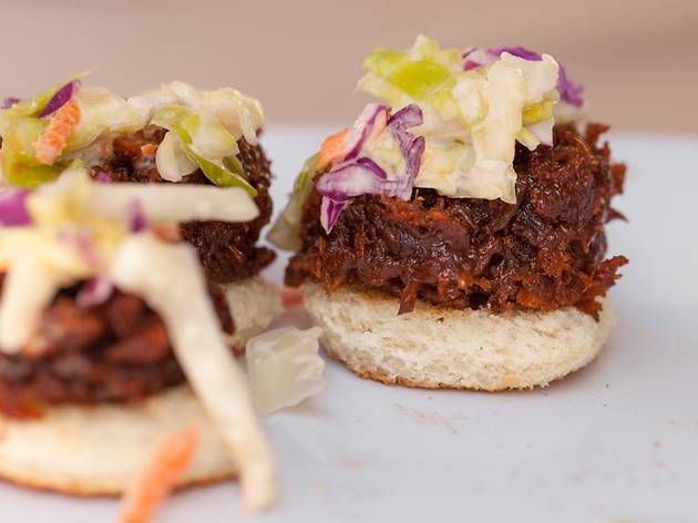Vegan BBQ "pork" canapé from Doomie's at The Taste 2015