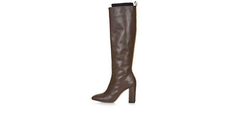 Leather high leg boots, £225