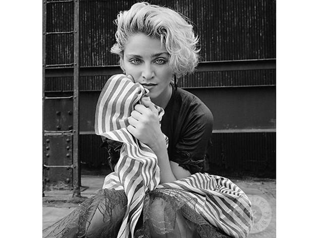 Madonna photographed on a Manhattan rooftop in 1982.