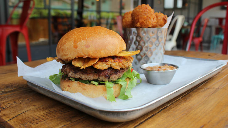 Independence Burger at Burger & Relish, Accra, Ghana