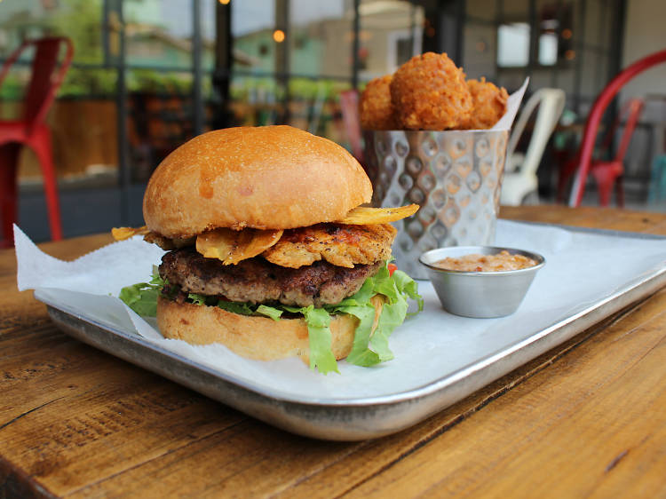 Independence Burger at Burger & Relish, Accra, Ghana