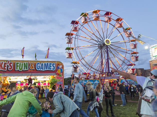 Soggy weather didn't dissuade attendees from showing up to the first day of Riot Fest, September 11, 2015.