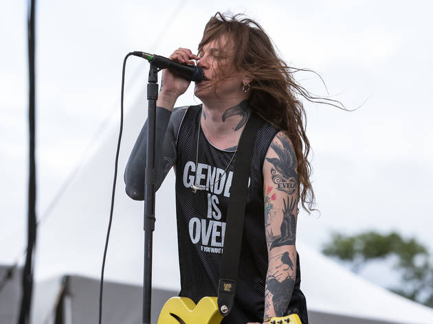 Against Me! performed in Douglas Park on day one of Riot Fest, September 11, 2015.