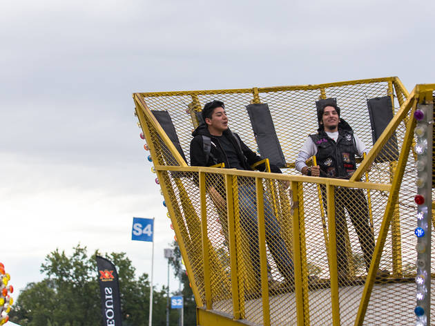 Soggy weather didn't dissuade attendees from showing up to the first day of Riot Fest, September 11, 2015.