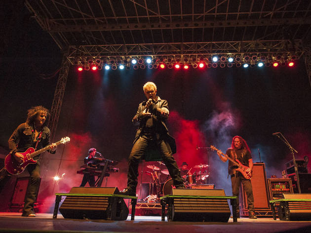 Billy Idol took the stage on day two of Riot Fest, September 12, 2015.