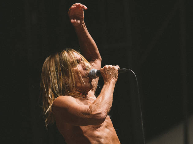 Iggy Pop took the stage on day two of Riot Fest, September 12, 2015.