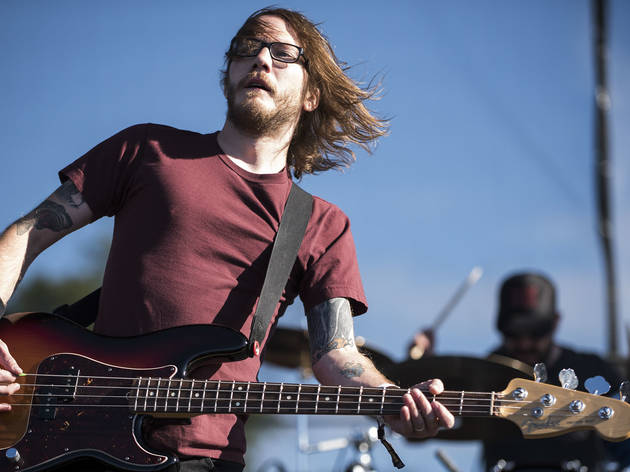 Desaparecidos took the stage on day two of Riot Fest, September 12, 2015.