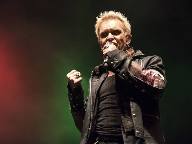 Billy Idol took the stage on day two of Riot Fest, September 12, 2015.
