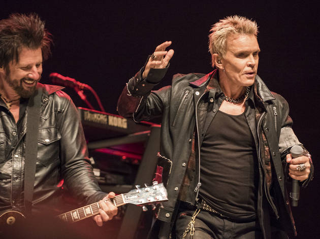 Billy Idol took the stage on day two of Riot Fest, September 12, 2015.