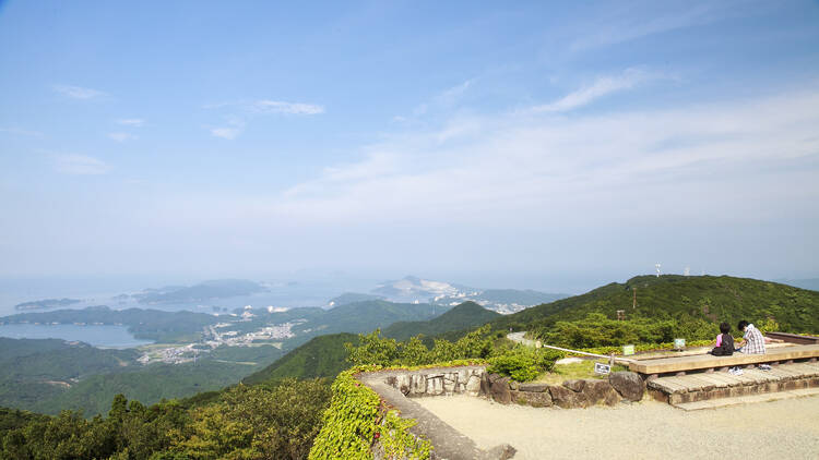 Enjoy a foot bath with a view