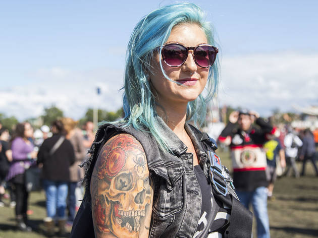 Attendees showed up sporting denim, leather and more great festival fashion at Riot Fest 2015.