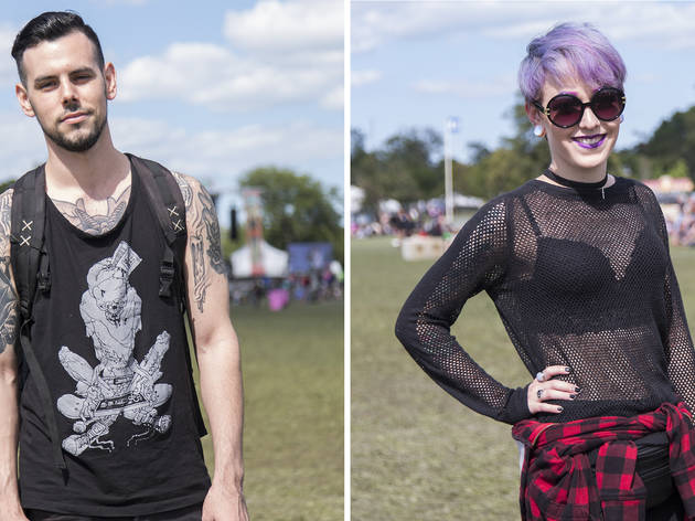 Attendees showed up sporting denim, leather and more great festival fashion at Riot Fest 2015.