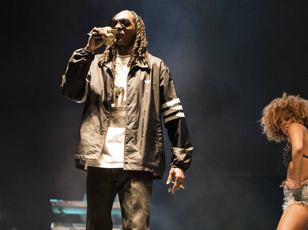 Snoop Dogg turned in a set on the final day of Riot Fest, September 13, 2015.