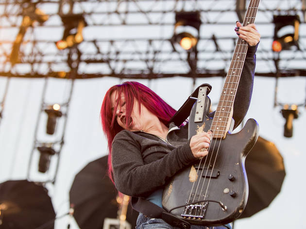 L7 turned in a set on the final day of Riot Fest, September 13, 2015.