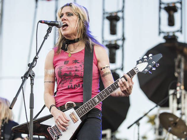 L7 turned in a set on the final day of Riot Fest, September 13, 2015.