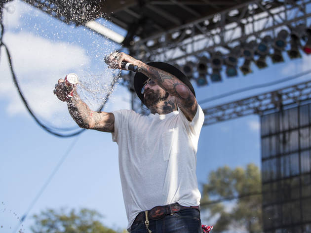 Yelawolf turned in a set on the final day of Riot Fest, September 13, 2015.