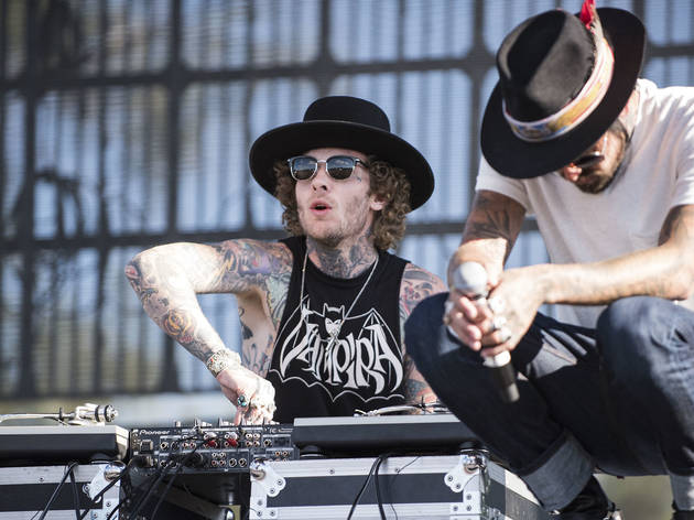 Yelawolf turned in a set on the final day of Riot Fest, September 13, 2015.