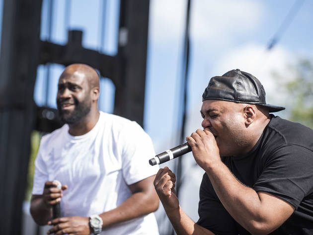 De La Soul turned in a set on the final day of Riot Fest, September 13, 2015.