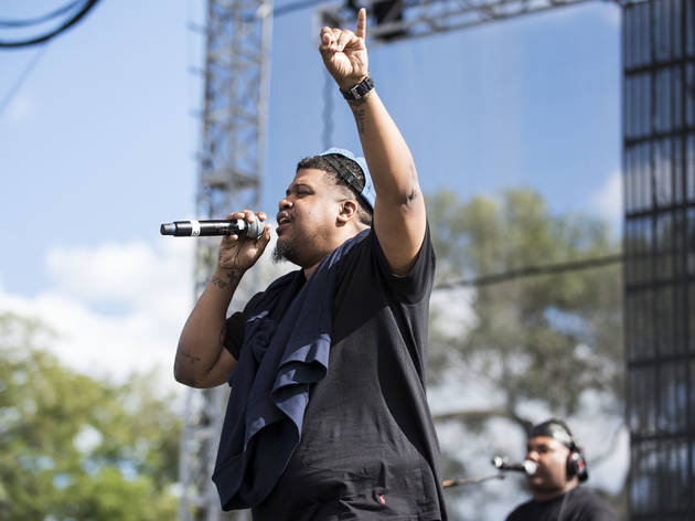De La Soul turned in a set on the final day of Riot Fest, September 13, 2015.