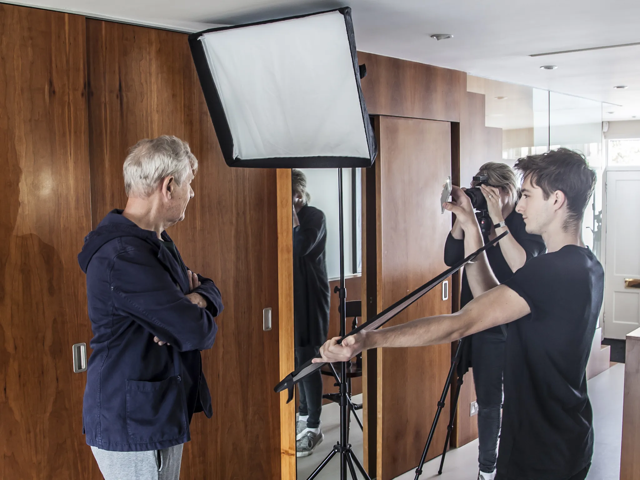 Sir Ian McKellen and reader Luce Newman-Williams © Rob Greig