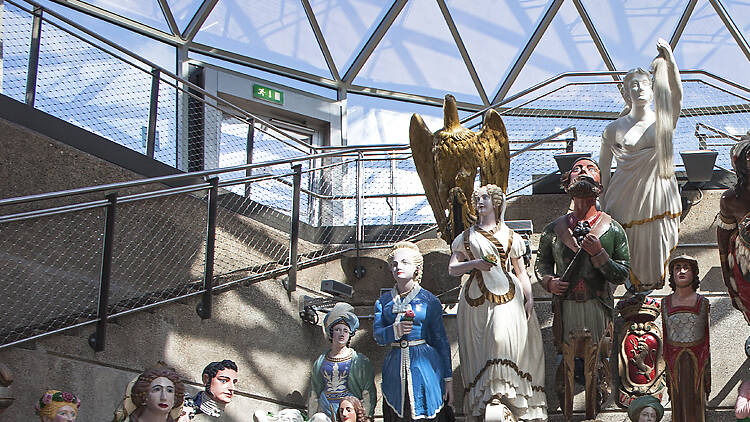 Visit the figurehead collection at the Cutty Sark