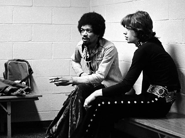 Jimi Hendrix and Mick Jagger