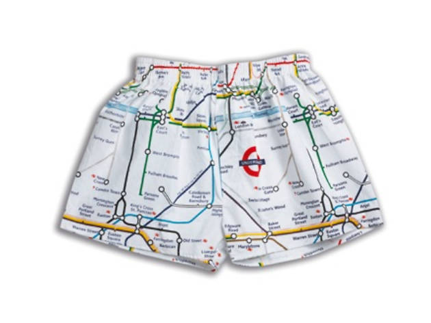 White Underground Map Boxer Shorts White Underground Map Boxer Shorts