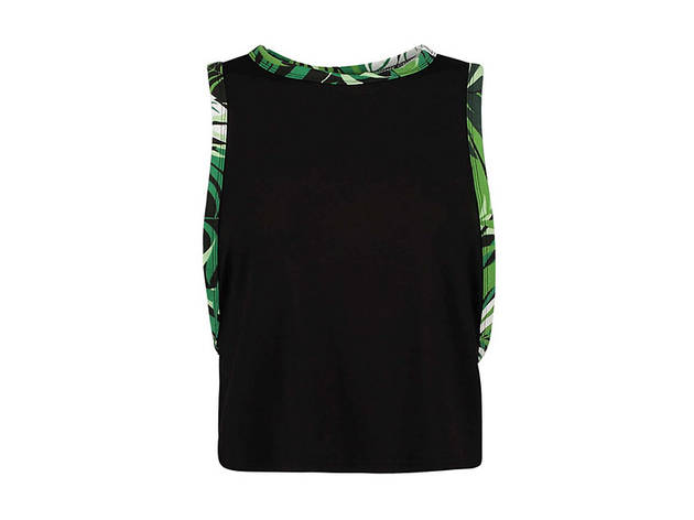 Boohoo Maisy Fit jungle print trim vest, $14, at boohoo.com