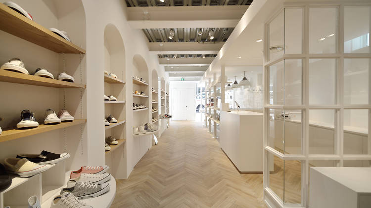 White Atelier by Converse Shopping in Harajuku Tokyo