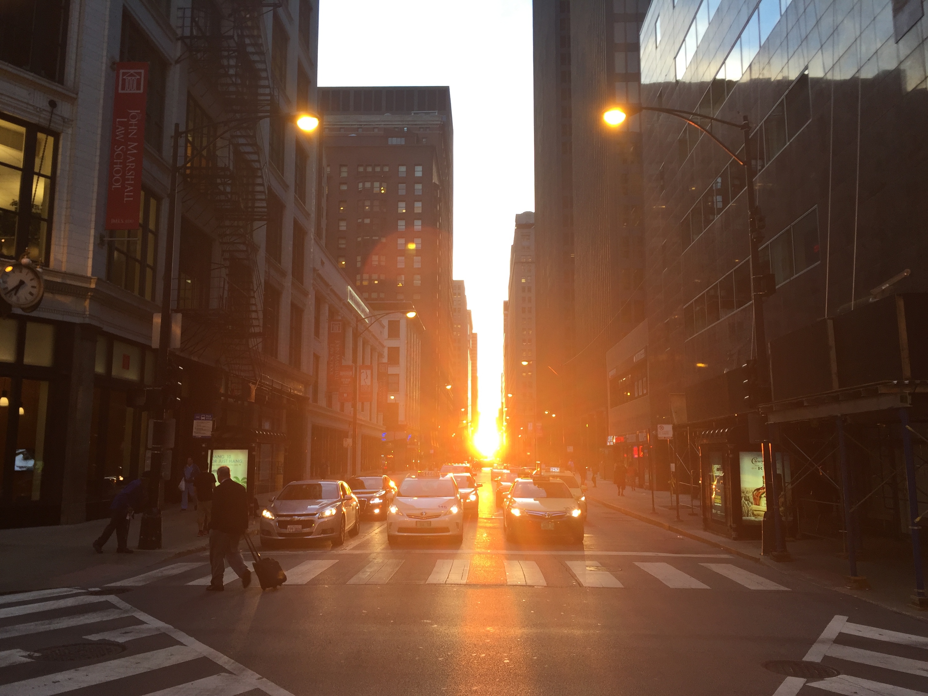 Snap a photo of Chicagohenge throughout the city this evening