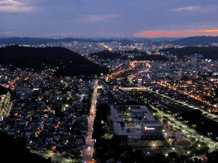 Look down on Jeonju from Chimyeongjasan Mountain