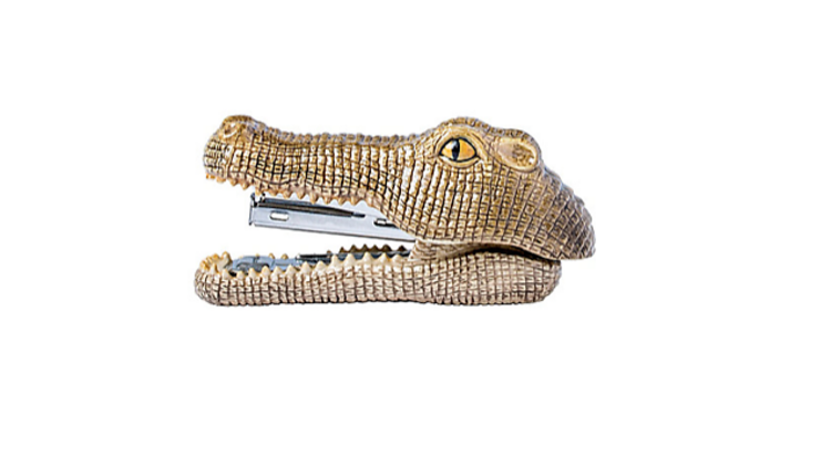 Crocodile porcelain stapler, £75