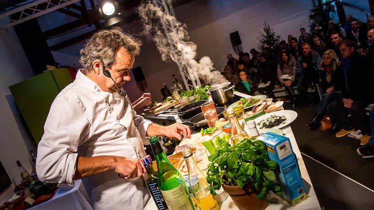 cooking demonstration, mark hix, taste of london