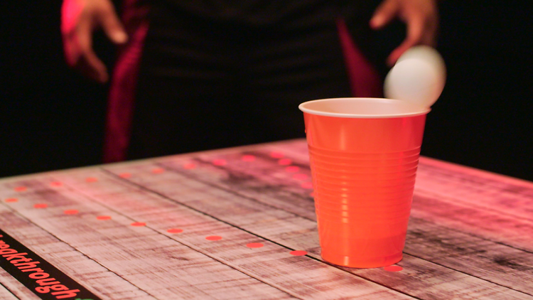 Beer pong at Brit Pong