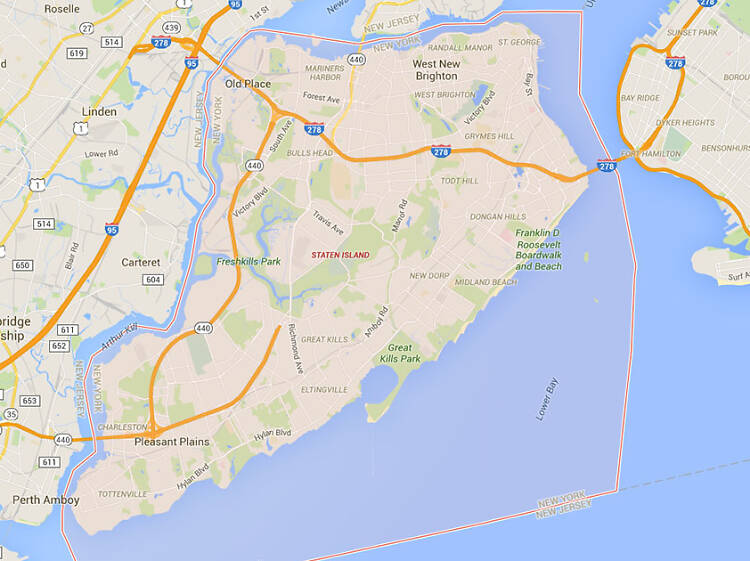 Map of Staten Island