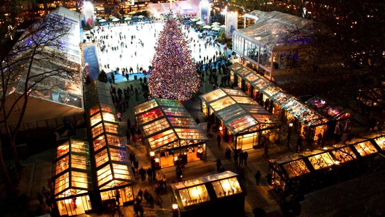 Holiday markets in New York City