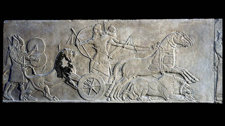 Assyrian lion hunt reliefs