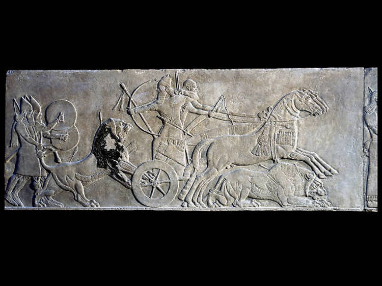Assyrian lion hunt reliefs