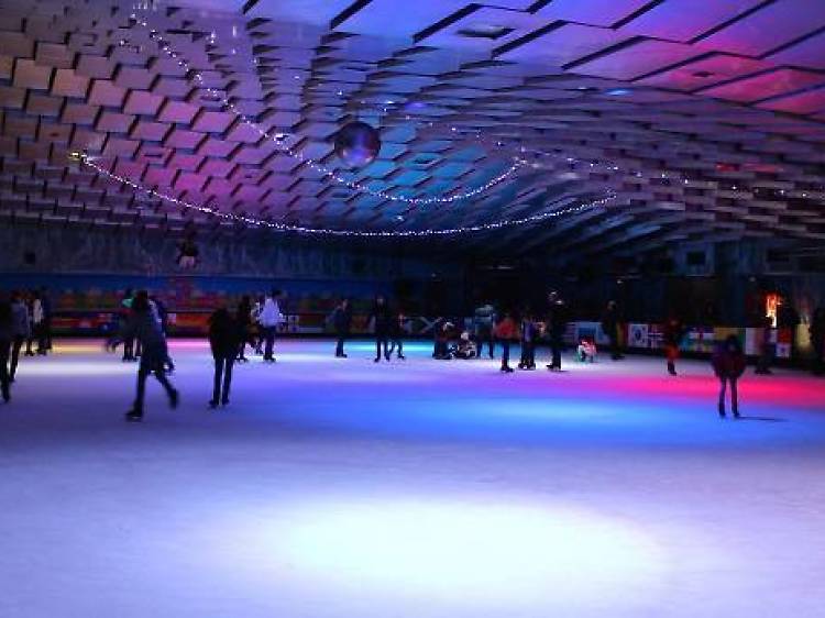 Ice skating in Barcelona